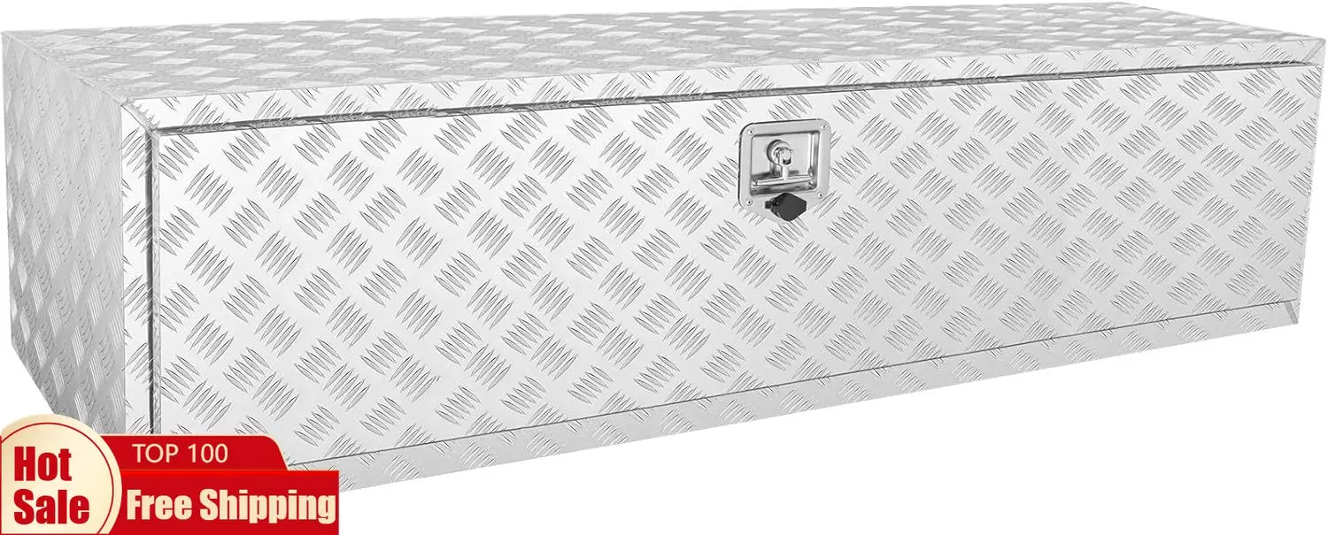 Underbody Truck Box 60 24 24 Pickup Storage Box Heavy Duty Aluminum Diamond Plate Tool Box with Lock and Keys Waterproof
Underbody Truck Box 60 24 24 Pickup Storage Box Heavy Duty Aluminum Diamond Plate Tool Box with Lock and Keys Waterproof