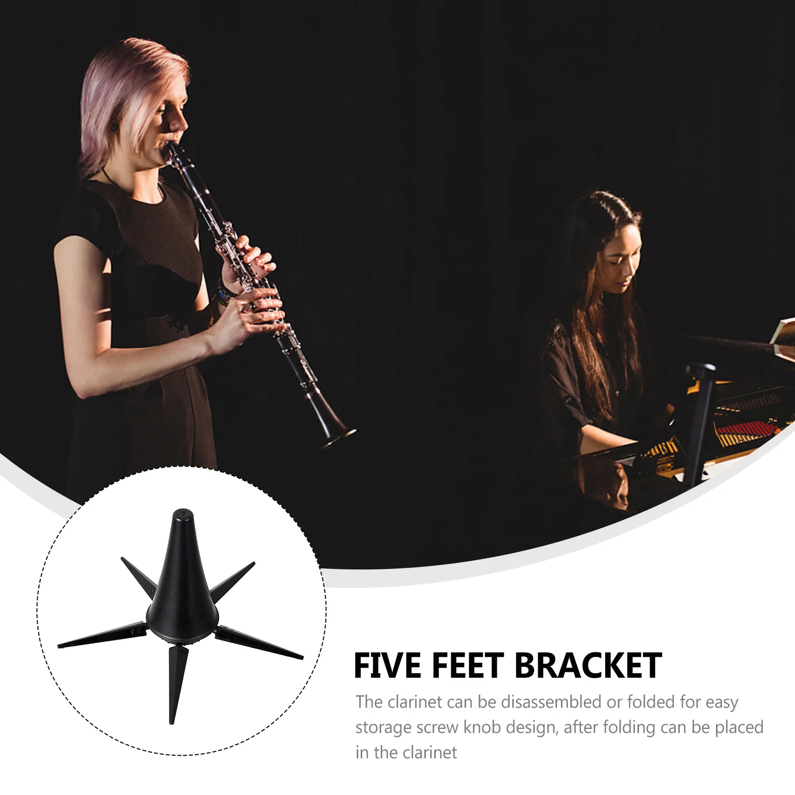 Foldable Clarinet Stand Portable Oboe Bracket Musical Instrument Accessories Stable Metal Structure Easy Storage
Foldable Clarinet Stand Portable Oboe Bracket Musical Instrument Accessories Stable Metal Structure Easy Storage