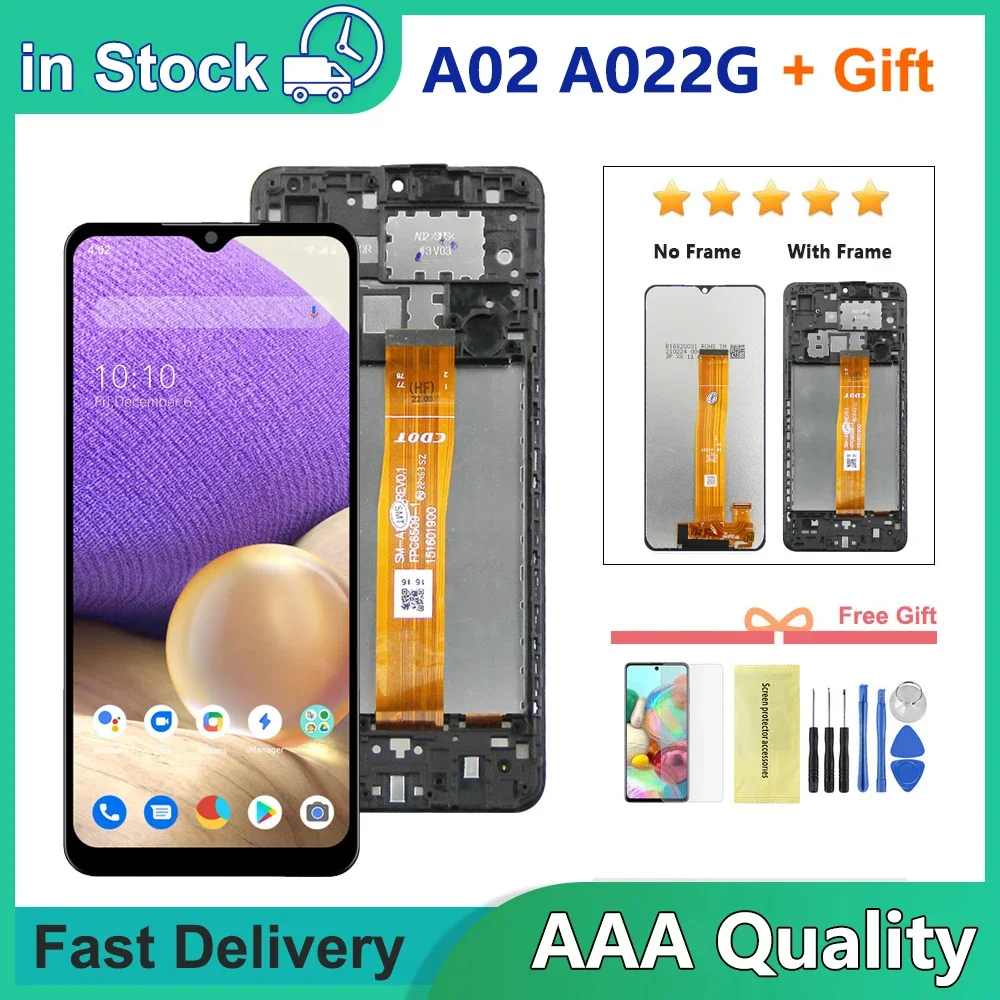 6.5'' For Samsung A02 SM-A022 A022m LCD with frame Display Touch Screen Digitizer A022FN/DS A022G For samsung A022
6.5'' For Samsung A02 SM-A022 A022m LCD with frame Display Touch Screen Digitizer A022FN/DS A022G For samsung A022