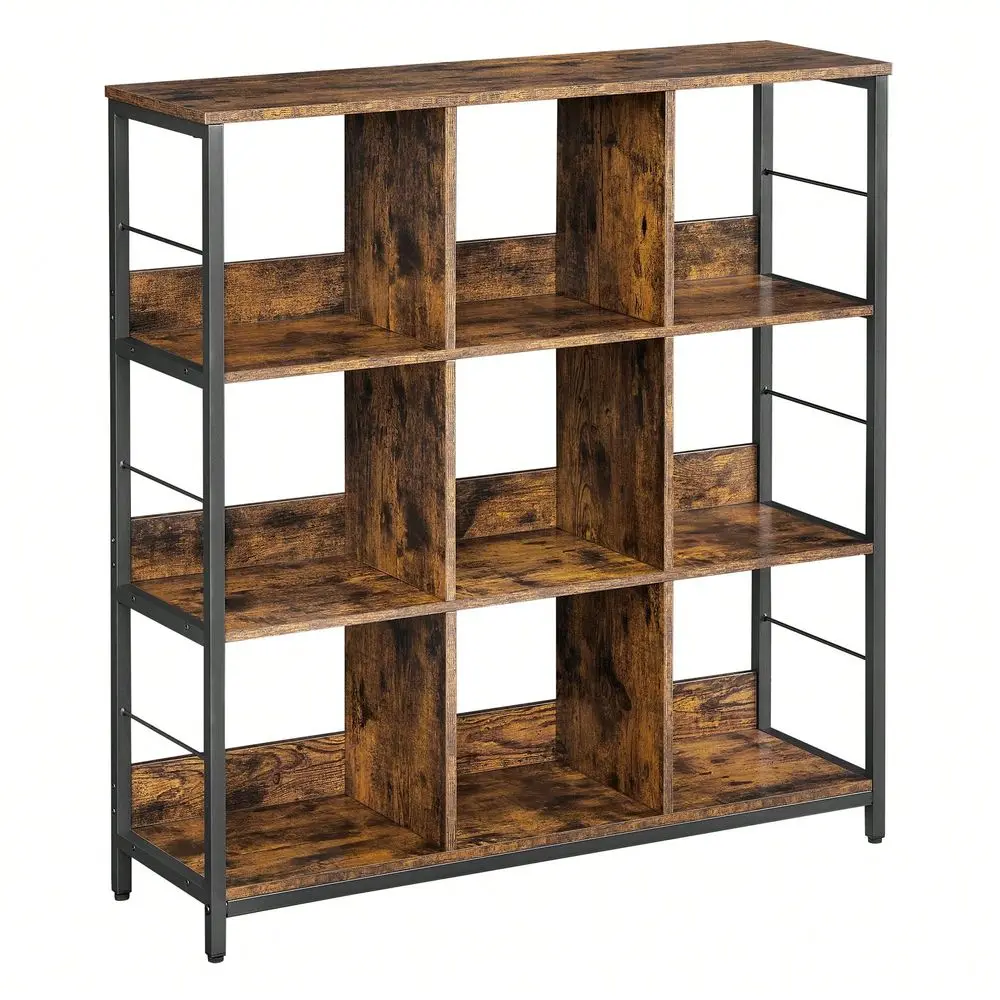 Bookshelf, Bookcase, 9 Cubes Storage Organizer, Industrial Open Display Shelf, For Bedroom, Office, Living Room, Metal Frame
Bookshelf, Bookcase, 9 Cubes Storage Organizer, Industrial Open Display Shelf, For Bedroom, Office, Living Room, Metal Frame