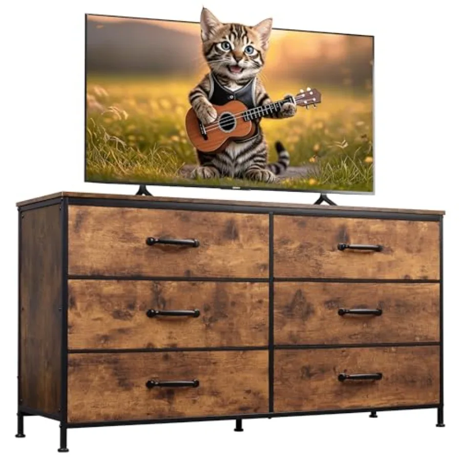 Dresser for Bedroom, Fabric Wide Dresser TV Stand for 50, 55, 60 inch TV, Big Long Chest of Drawers with Deep Drawer for Closet
Dresser for Bedroom, Fabric Wide Dresser TV Stand for 50, 55, 60 inch TV, Big Long Chest of Drawers with Deep Drawer for Closet