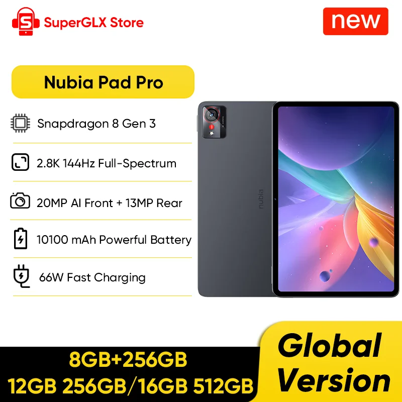 Планшет nubia Pad Pro 16/512 ГБ, глобальная версия, Wi-Fi, Snapdragon 8 Gen 3, 10.9 дюймов, 2.8K, 144 Гц, 10100 мАч, быстрая зарядка 66 Вт, Bluetooth 5.3
Планшет nubia Pad Pro 16/512 ГБ, глобальная версия, Wi-Fi, Snapdragon 8 Gen 3, 10.9 дюймов, 2.8K, 144 Гц, 10100 мАч, быстрая зарядка 66 Вт, Bluetooth 5.3