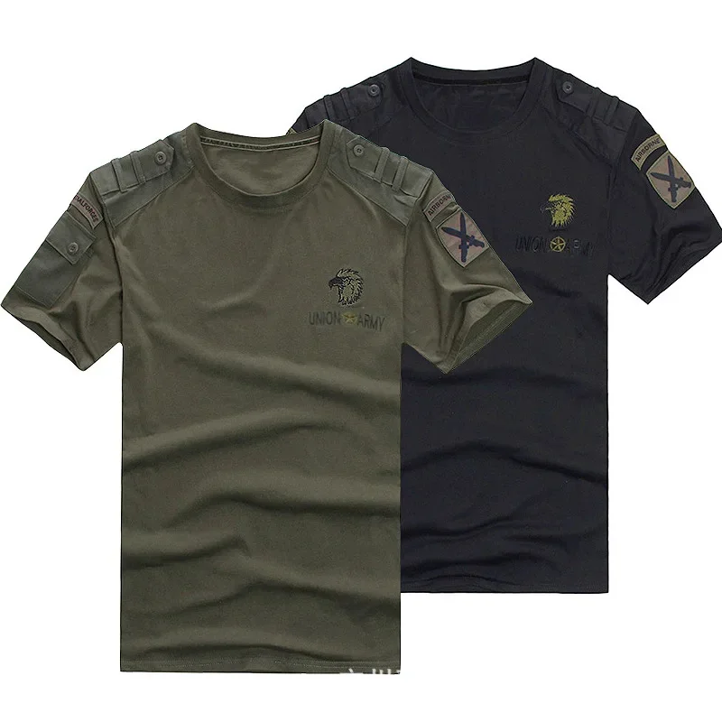 Outdoor Sports Military Fans Short Sleeve T-shirt Male Summer Training Climbing Loose Cotton Breathable Tactical T Shirt Tops
Outdoor Sports Military Fans Short Sleeve T-shirt Male Summer Training Climbing Loose Cotton Breathable Tactical T Shirt Tops