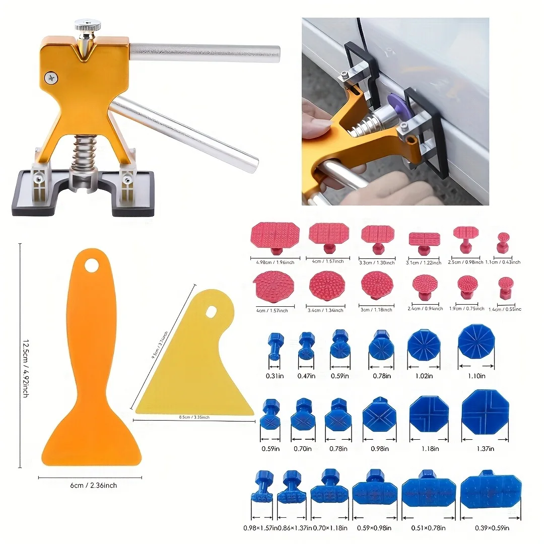 Car Dent Puller Kit Auto Bumper Repair Tool Set Female Fashion Summer Ensemble Cross-Border Automotive Tool Kit
Car Dent Puller Kit Auto Bumper Repair Tool Set Female Fashion Summer Ensemble Cross-Border Automotive Tool Kit