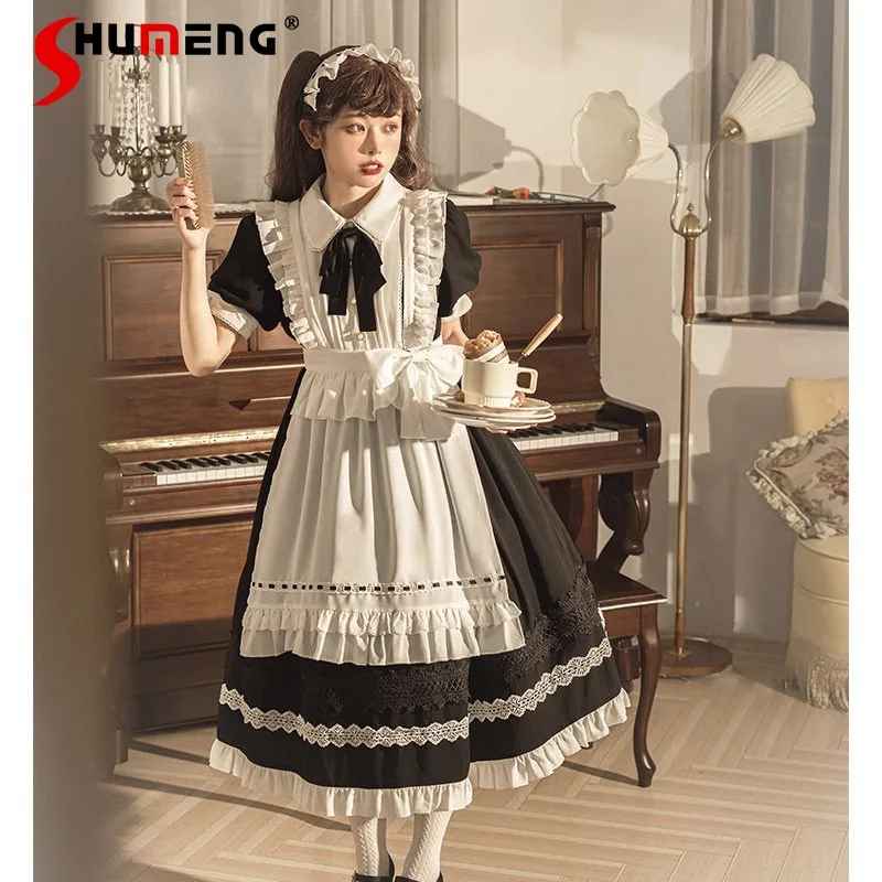 Rojita Lovely Maid Outfit Short Sleeved Lapel Long Sleeves Lolita Dress Sweet Midi Dresses Cute Cosplay Costume Vestidos Ladies
Rojita Lovely Maid Outfit Short Sleeved Lapel Long Sleeves Lolita Dress Sweet Midi Dresses Cute Cosplay Costume Vestidos Ladies