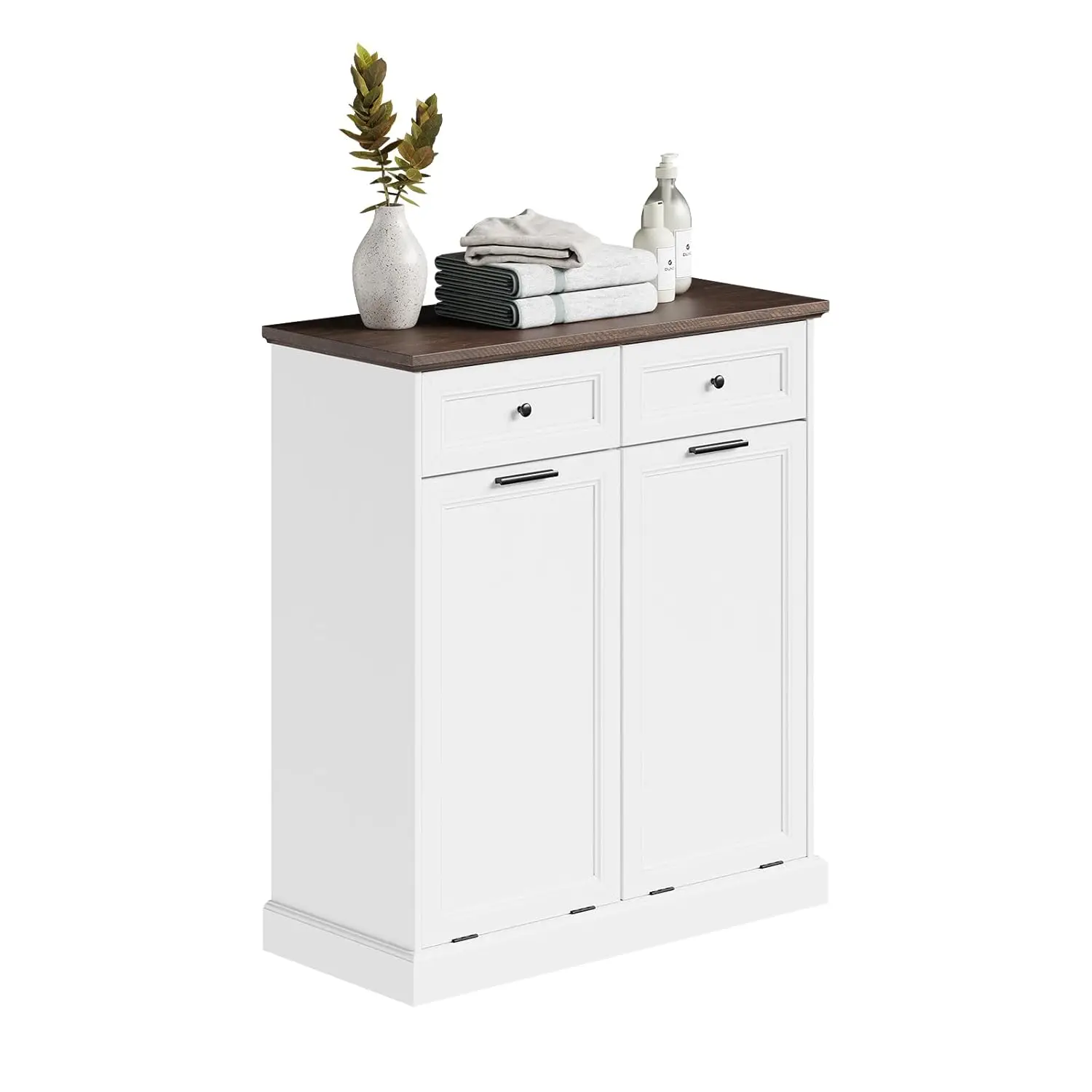 Double Tilt Out Laundry Hamper Cabinet with Drawers, Hidden Storage Unit with Baskets for Bathroom or Kitchen,, Customized
Double Tilt Out Laundry Hamper Cabinet with Drawers, Hidden Storage Unit with Baskets for Bathroom or Kitchen,, Customized