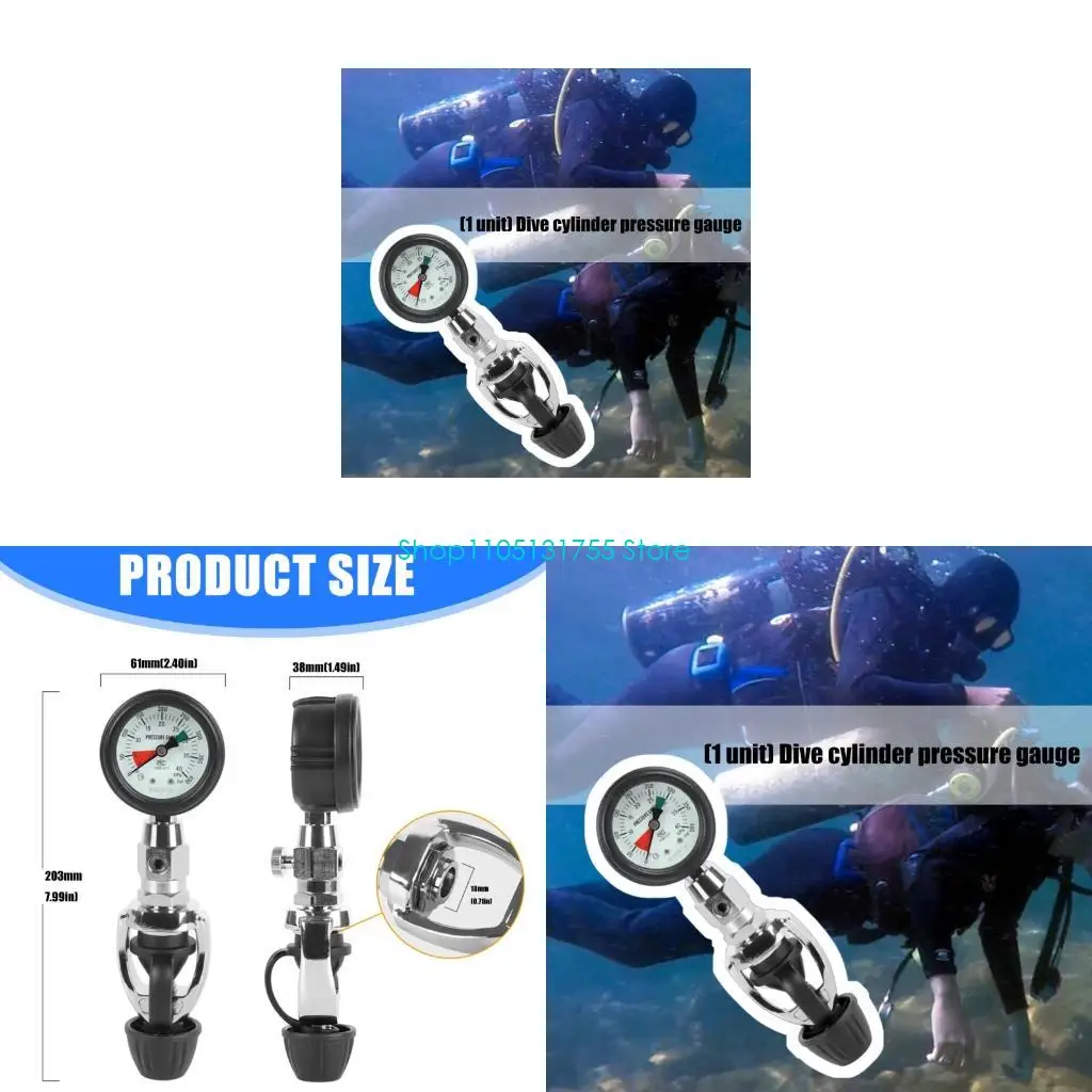 Professional Diving Pressure Gauge Air Tanks Pressure Checker, for Scubas Diving Equipment Easy to Use
Professional Diving Pressure Gauge Air Tanks Pressure Checker, for Scubas Diving Equipment Easy to Use