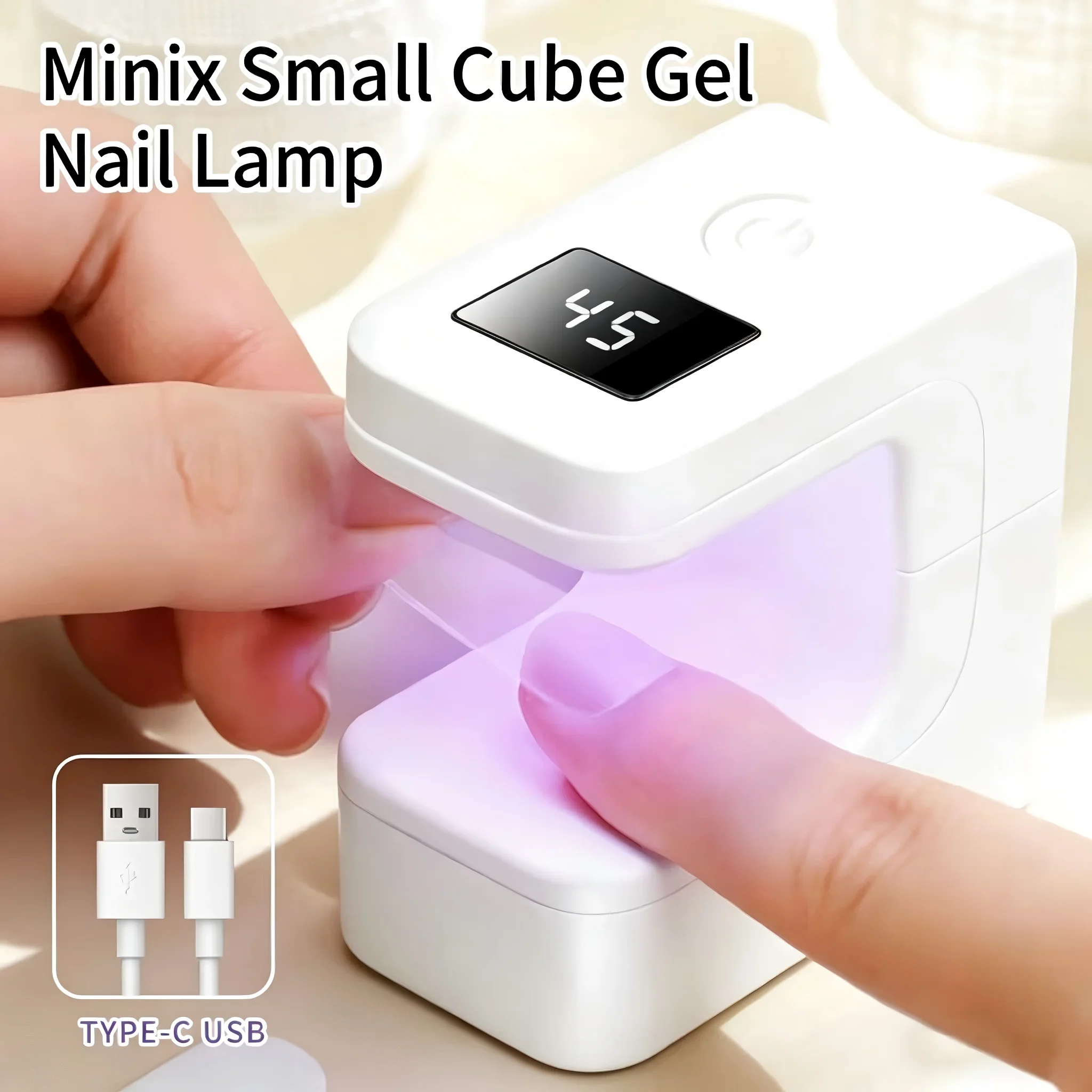Portable Mini UV LED Nail Lamp, 60s Timer Fast Curing Gel Nail Dryer, No Tanning Single Finger Nail Light for DIY Manicure Home
Portable Mini UV LED Nail Lamp, 60s Timer Fast Curing Gel Nail Dryer, No Tanning Single Finger Nail Light for DIY Manicure Home