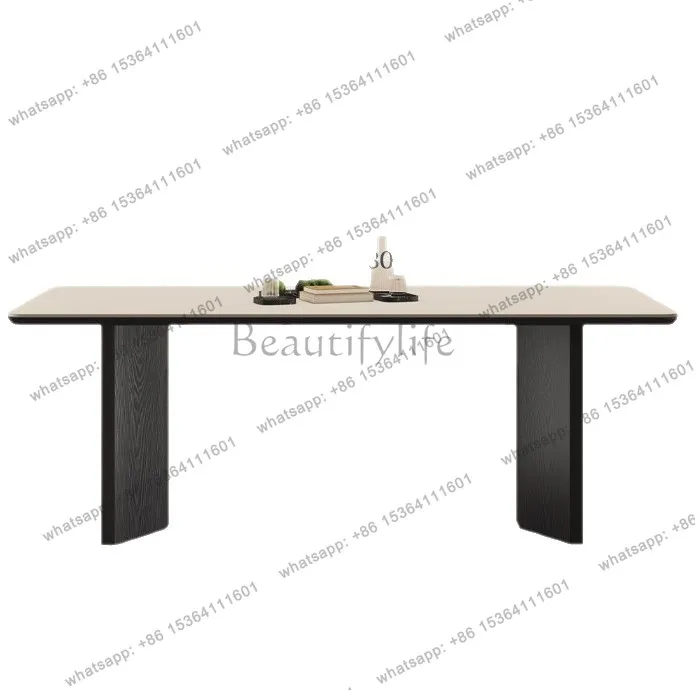 Slate dining table Italian minimalist small apartment rectangular pure white household dining table
Slate dining table Italian minimalist small apartment rectangular pure white household dining table
