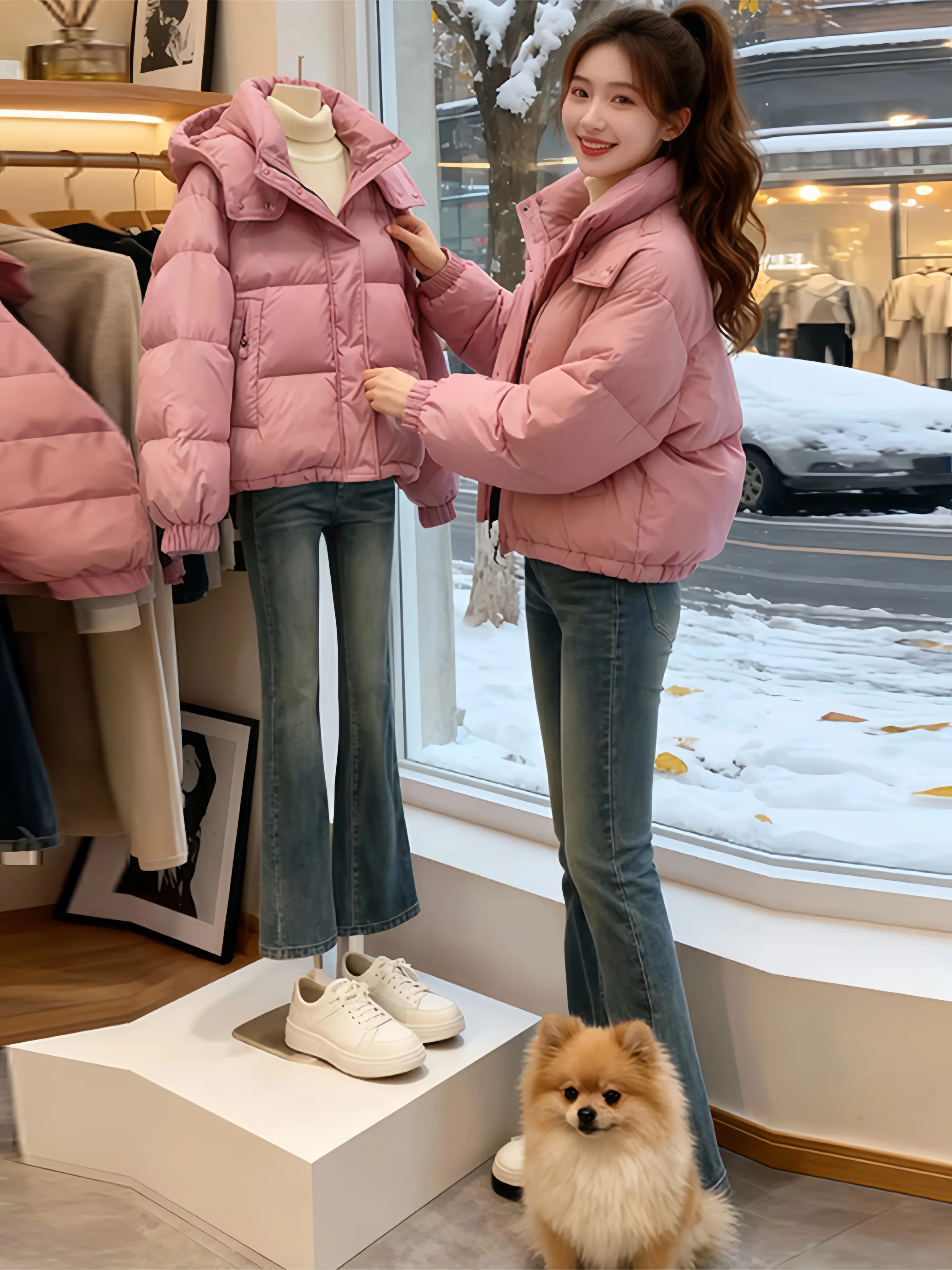 Trendy Versatile Hooded Shoulder Length down Cotton Jacket Women's Winter New Large Size Fat MM Short Bread Style Coat
Trendy Versatile Hooded Shoulder Length down Cotton Jacket Women's Winter New Large Size Fat MM Short Bread Style Coat
