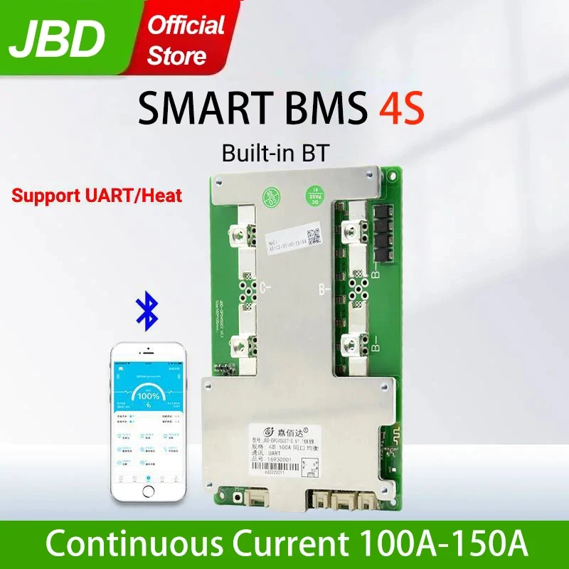 JBD 4S 100A 150A Smart BMS Li-ion Lifepo4 12V Battery Management System Support Series Connection Temp Sensor Lithium Battery
JBD 4S 100A 150A Smart BMS Li-ion Lifepo4 12V Battery Management System Support Series Connection Temp Sensor Lithium Battery