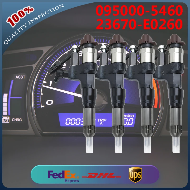 4PCS Common Rail Fuel Injector 23670-E0260 095000-5460 for Hino Engine J07E J07E-TP Truck 500 Series Ranger
4PCS Common Rail Fuel Injector 23670-E0260 095000-5460 for Hino Engine J07E J07E-TP Truck 500 Series Ranger