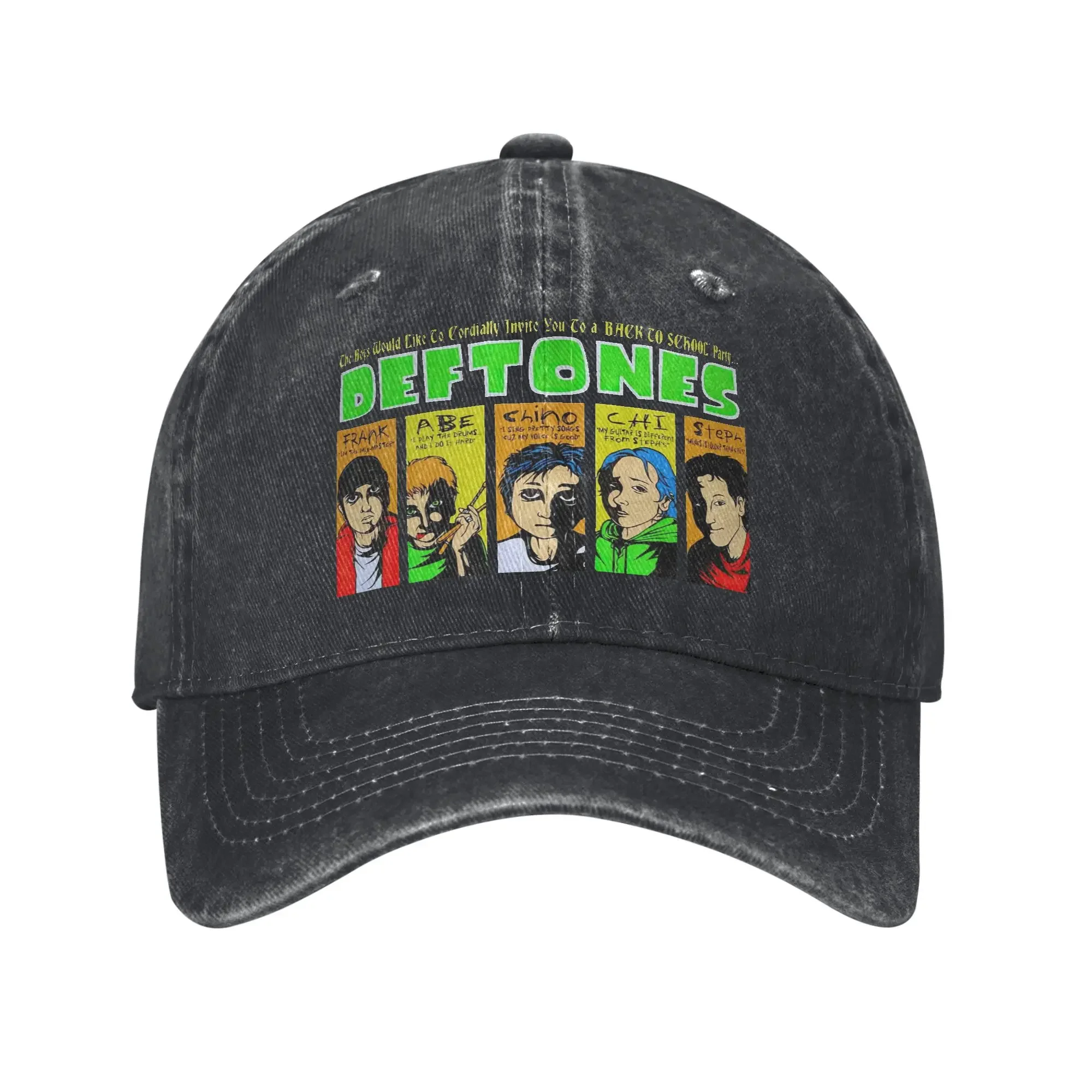 Deftone Band Members Мужчины Женщины Бейсболка Панк Хип-Хоп Проблемные Джинсовые Промытые Кепки Шляпа Ретро Открытая Регулируемая Кепка Солнца
Deftone Band Members Мужчины Женщины Бейсболка Панк Хип-Хоп Проблемные Джинсовые Промытые Кепки Шляпа Ретро Открытая Регулируемая Кепка Солнца