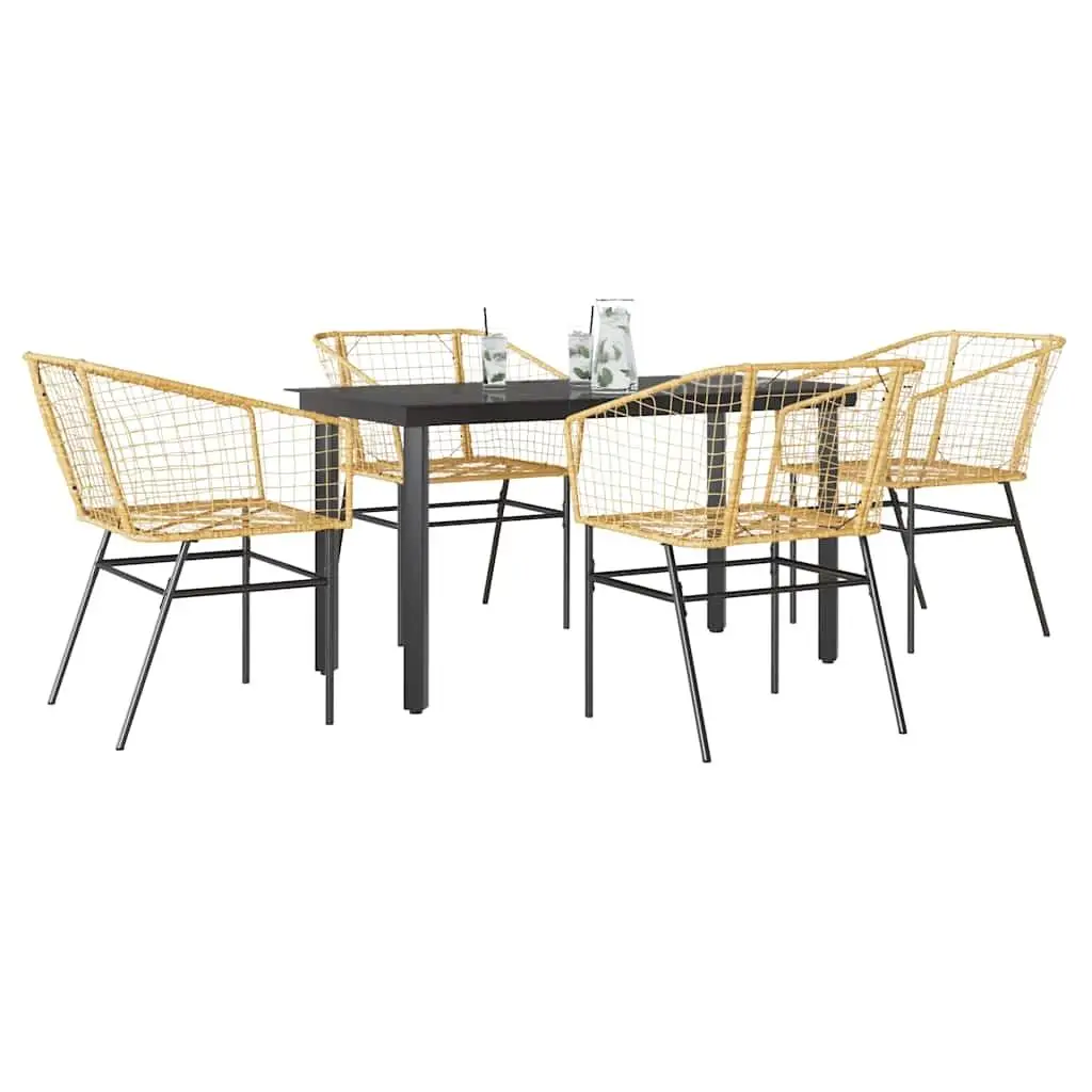 5 Piece Brown Wicker Patio Dining Set with Glass Table Comfortable Outdoor Furniture Set for Garden Balcony Terrace
5 Piece Brown Wicker Patio Dining Set with Glass Table Comfortable Outdoor Furniture Set for Garden Balcony Terrace