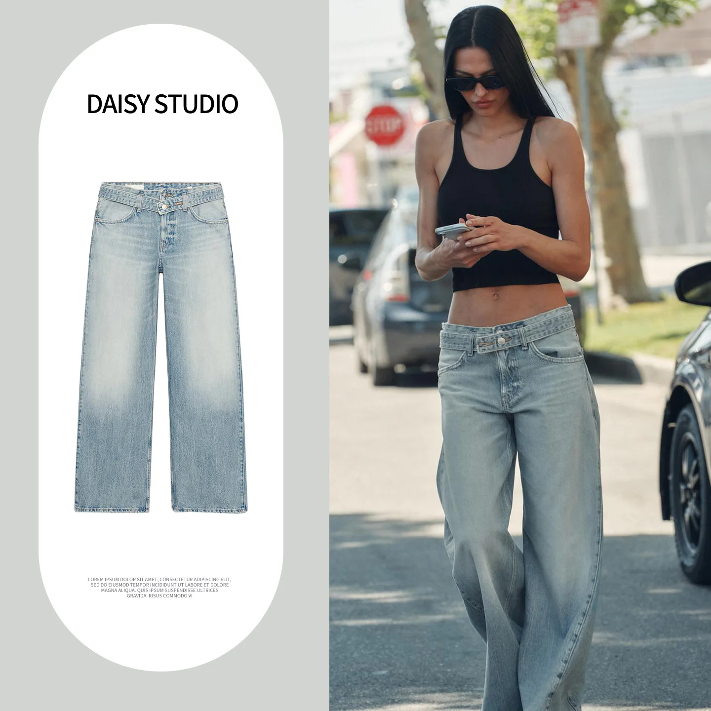 Spring Summer New Women's Casual Long Denim Jeans Side Pleated Decoration mid Waist with Belt Polyester Fiber Zipper
Spring Summer New Women's Casual Long Denim Jeans Side Pleated Decoration mid Waist with Belt Polyester Fiber Zipper