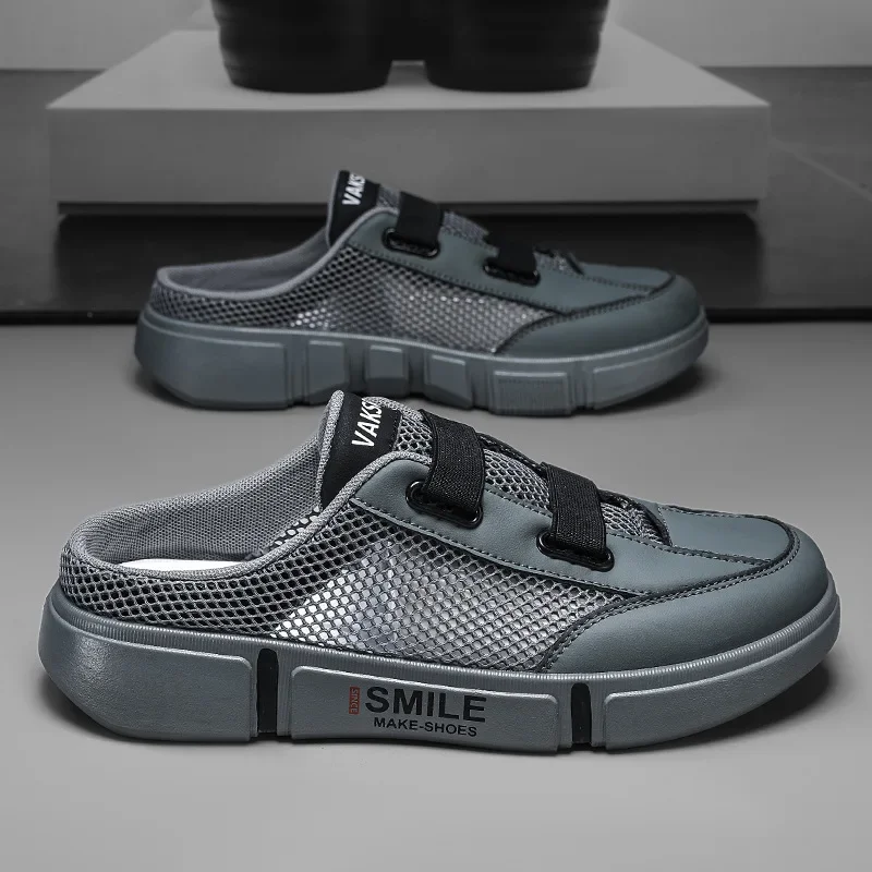 2025 Men's Summer Half Slippers Trendy Outerwear Sports Non slip Youth No Back Heels mesh Sandals Youth Board Shoes for men
2025 Men's Summer Half Slippers Trendy Outerwear Sports Non slip Youth No Back Heels mesh Sandals Youth Board Shoes for men