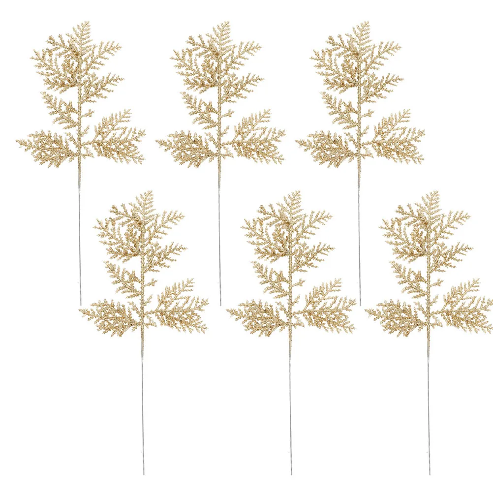 6pcs Simulation Pine Branches Decors Glitter Artificial Plants For Christmas Vase Filler Xmas Party Centerpiece Indoor Home
6pcs Simulation Pine Branches Decors Glitter Artificial Plants For Christmas Vase Filler Xmas Party Centerpiece Indoor Home
