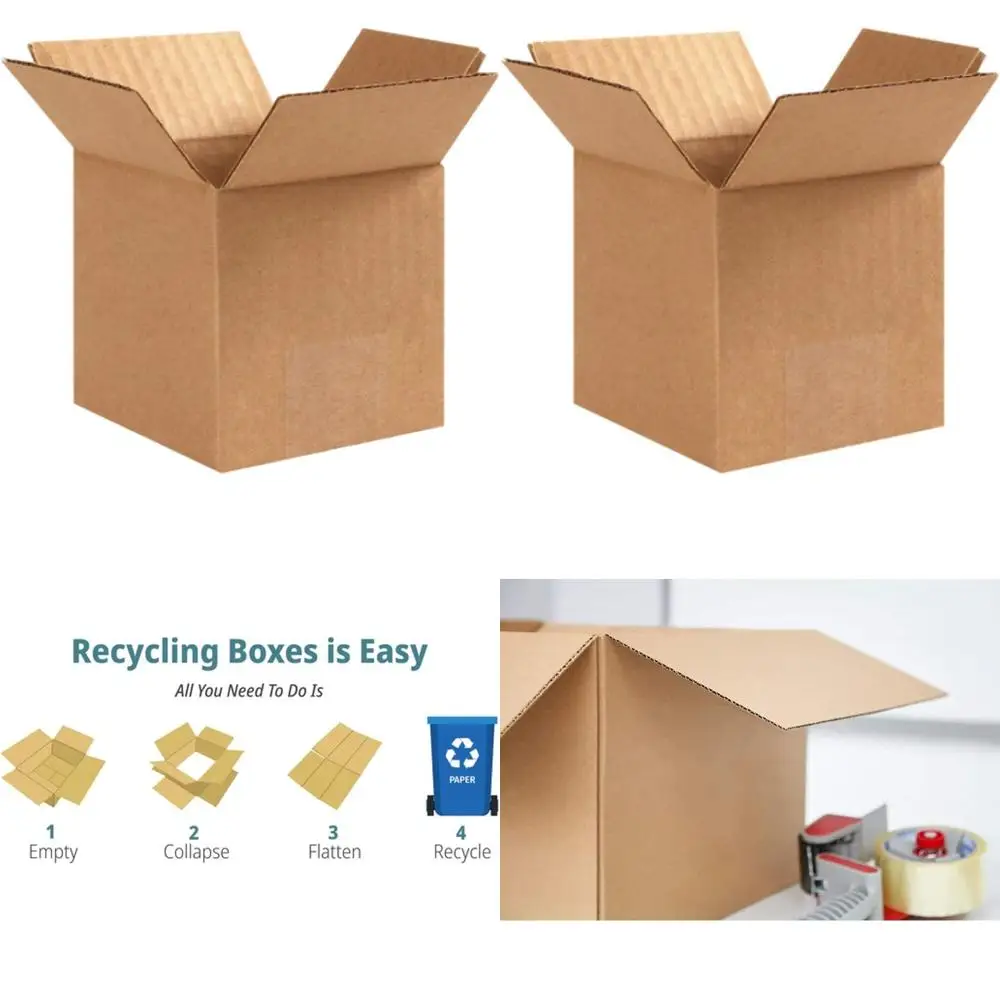 200 Pack 4x4x4 Corrugated Cardboard Boxes for Shipping, Packing, and Moving
200 Pack 4x4x4 Corrugated Cardboard Boxes for Shipping, Packing, and Moving