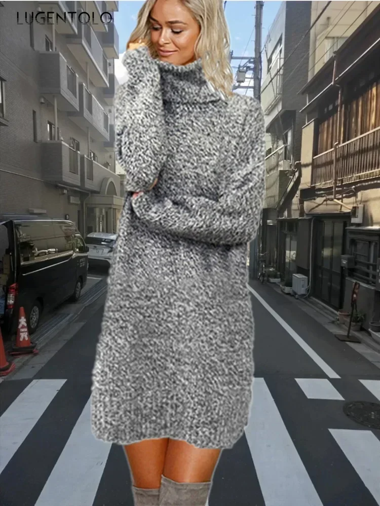 Turtleneck Sweater Women Knitted Autumn Winter Solid Slim Long Sleeve Female Casual Street Pullover Mid Sweaters Lugentolo
Turtleneck Sweater Women Knitted Autumn Winter Solid Slim Long Sleeve Female Casual Street Pullover Mid Sweaters Lugentolo