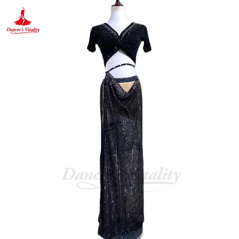 Belly Dance Costume Suit for Women Modal Short Sleeves Top+sequins Long Skirt 2pcs Child Adult Belly Dancing Performance Outfit
Belly Dance Costume Suit for Women Modal Short Sleeves Top+sequins Long Skirt 2pcs Child Adult Belly Dancing Performance Outfit