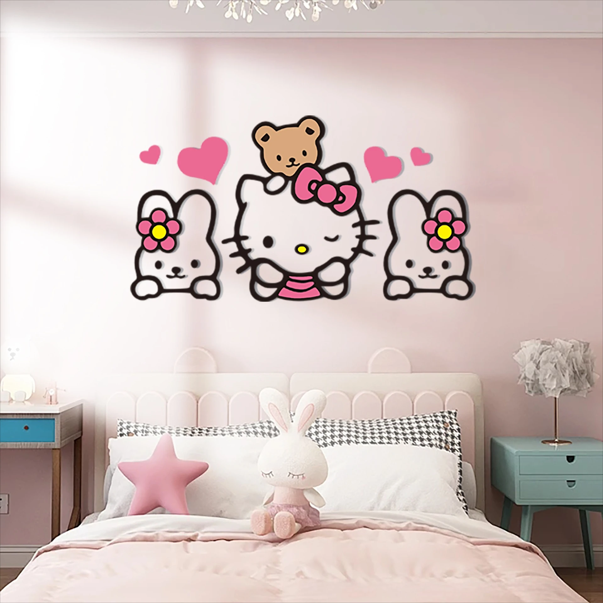 Sanrio hello kitty 3D acrylic children's room background wall decorative sticker wallpaper mirror stickers home or kitchen decor
Sanrio hello kitty 3D acrylic children's room background wall decorative sticker wallpaper mirror stickers home or kitchen decor