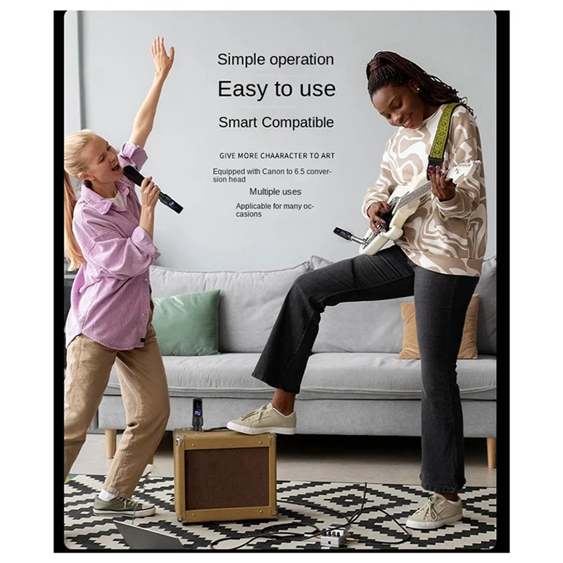 YHOLI-2 Set New 2.4G XLR Adapter System Wireless Microphone Transmitter Receiver For Dynamic Microphone Guitar Audio Mixer 
YHOLI-2 Set New 2.4G XLR Adapter System Wireless Microphone Transmitter Receiver For Dynamic Microphone Guitar Audio Mixer