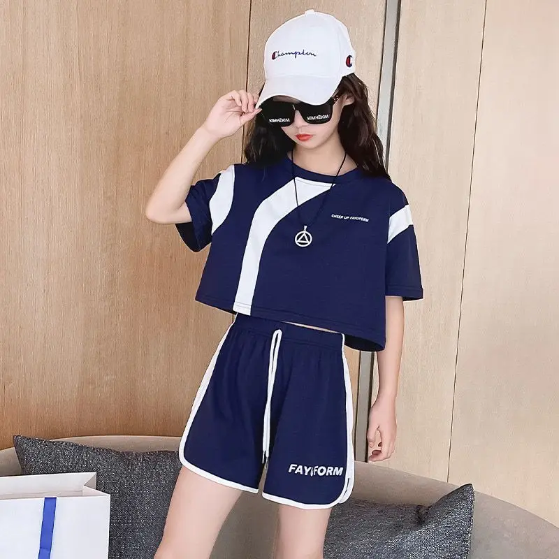 Girl Summer Casual Letter Printed T-shirt + Shorts 2pcs Suits 5 6 8 10 12 13 14 Years Teenage Girls Loose Boutique Clothes Sets
Girl Summer Casual Letter Printed T-shirt + Shorts 2pcs Suits 5 6 8 10 12 13 14 Years Teenage Girls Loose Boutique Clothes Sets