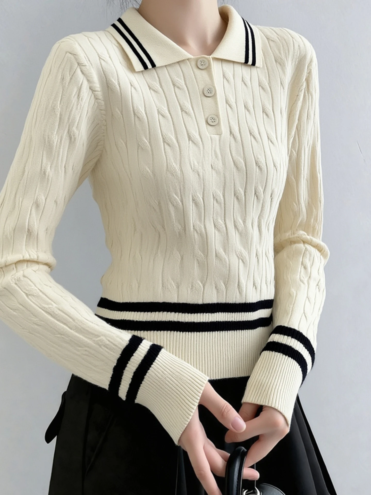 Корейский повседневный вязаный свитер с длинным рукавом, теплый, модный, белый, улучшающий образ, женский, Зима 2025
Корейский повседневный вязаный свитер с длинным рукавом, теплый, модный, белый, улучшающий образ, женский, Зима 2025