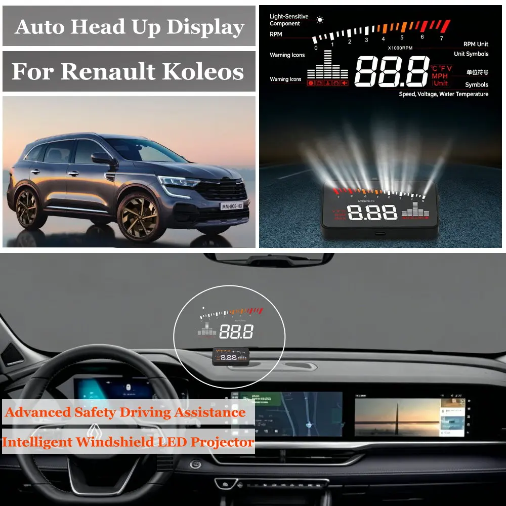 Car Head Up Display For Renault Koleos HY (MK1) HC (MK2) 2008-2026 HUD Windshield Projector Accessories Speedometer Odometer RPM
Car Head Up Display For Renault Koleos HY (MK1) HC (MK2) 2008-2026 HUD Windshield Projector Accessories Speedometer Odometer RPM