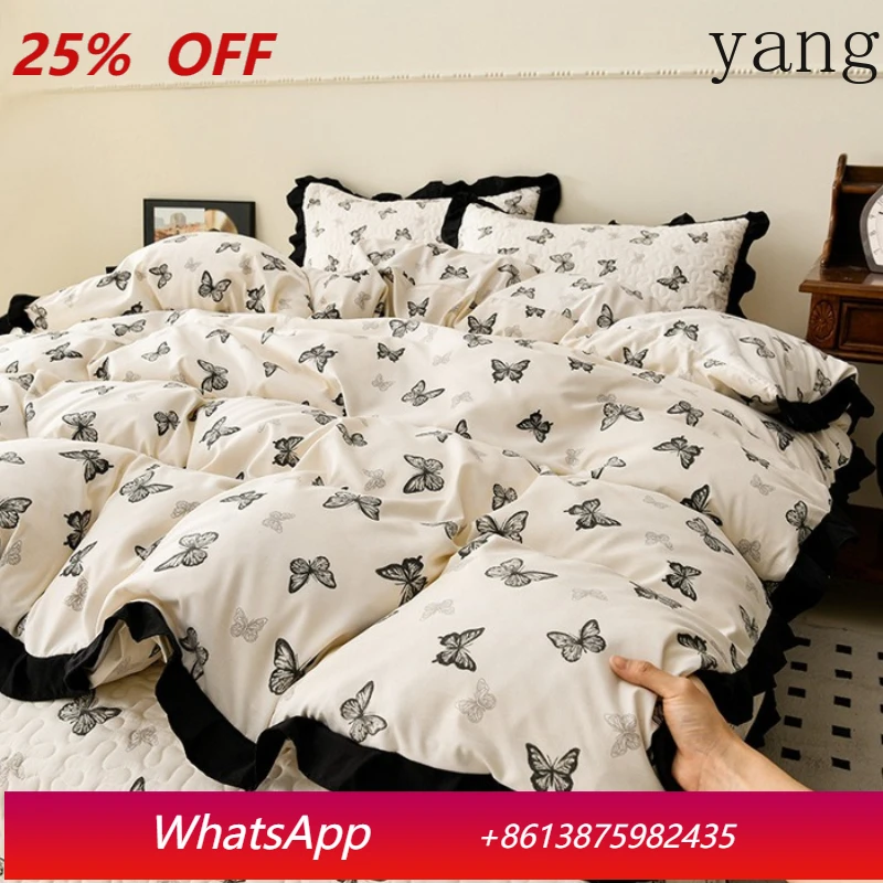 Yjq quilt cover butterfly printing washed cotton printing cover bed skirt four-piece set
Yjq quilt cover butterfly printing washed cotton printing cover bed skirt four-piece set