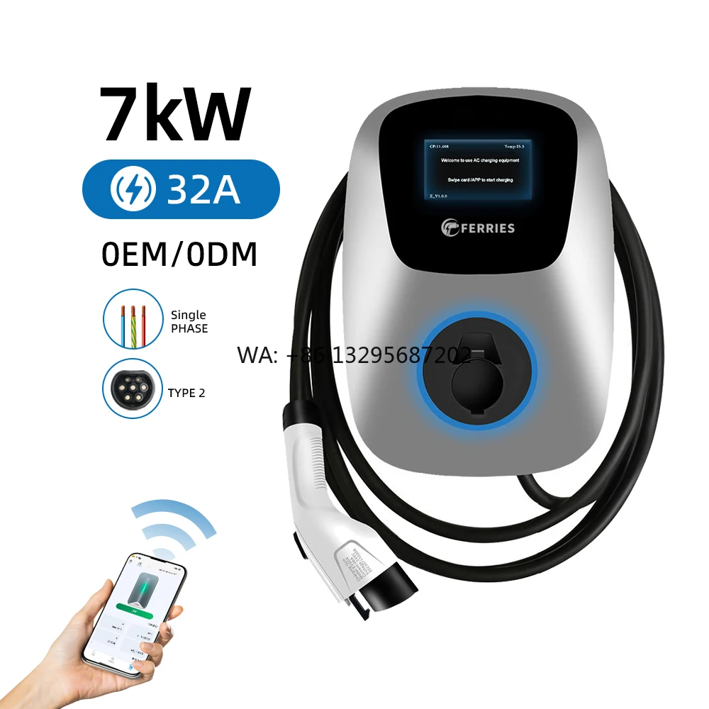 Зарядное устройство для электромобилей 7 кВт, ТИП 2, однофазное, 32 А, настенное, переменного тока / Управление по Wi-Fi, считывание карт, домашняя зарядная станция для электромобилей
Зарядное устройство для электромобилей 7 кВт, ТИП 2, однофазное, 32 А, настенное, переменного тока / Управление по Wi-Fi, считывание карт, домашняя зарядная станция для электромобилей