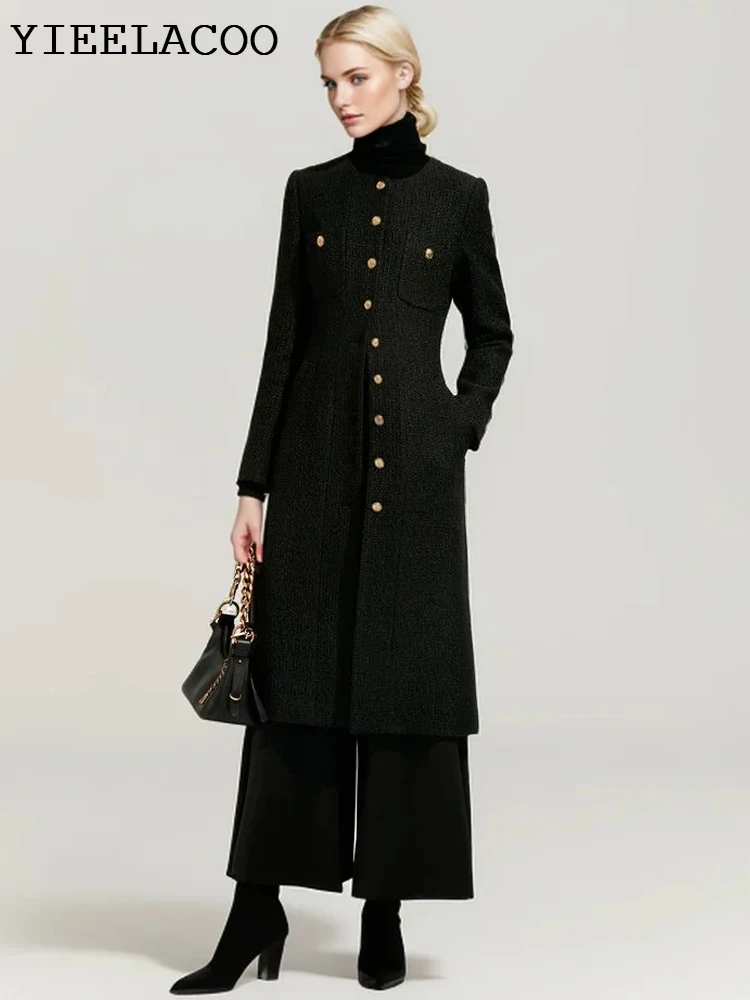 Black tweed coat Long jacket for women's autumn / winter coat 2023 new high-end touching character pattern length jacket
Black tweed coat Long jacket for women's autumn / winter coat 2023 new high-end touching character pattern length jacket