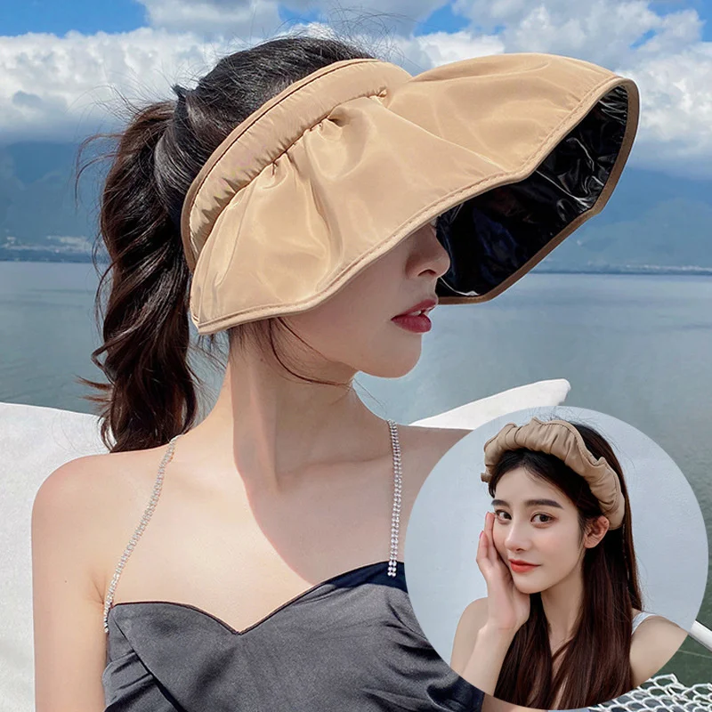 Summer Shell Sunshade Hat UV Protection Dual Use Hair Hoop Sun Hat for Women Outdoor Beach Soft Foldable Wide Brim Bucket Caps
Summer Shell Sunshade Hat UV Protection Dual Use Hair Hoop Sun Hat for Women Outdoor Beach Soft Foldable Wide Brim Bucket Caps