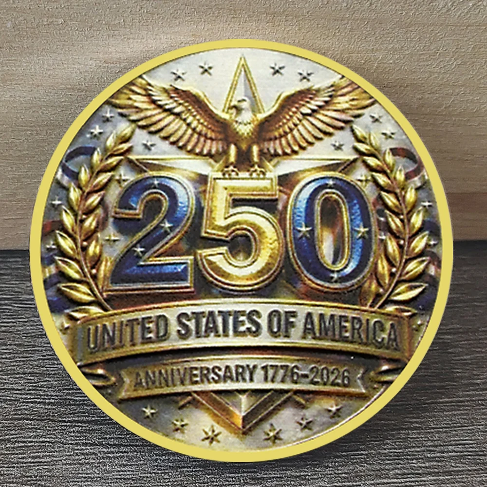 USA 250 Years Independence Anniversary Coin 1776-2026 American Eagle Liberty Patriotic Commemorative Collectible Gift Coin
USA 250 Years Independence Anniversary Coin 1776-2026 American Eagle Liberty Patriotic Commemorative Collectible Gift Coin
