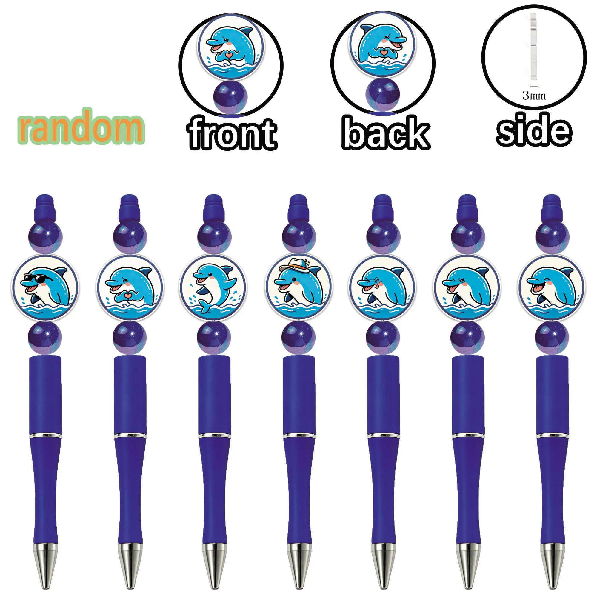 10 pieces of dolphin-shaped ballpoint pens, smooth-rotating signature pens, random pattern gift pens
10 pieces of dolphin-shaped ballpoint pens, smooth-rotating signature pens, random pattern gift pens