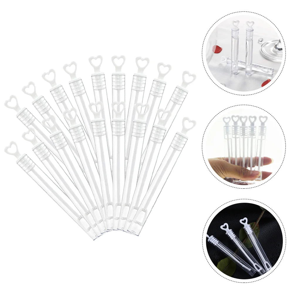 18 Pcs Heart Bubble Water Empty Bottle Wand Toys Plastic Wands Portable Wedding Love Bubbles Party Favors for Kids
18 Pcs Heart Bubble Water Empty Bottle Wand Toys Plastic Wands Portable Wedding Love Bubbles Party Favors for Kids