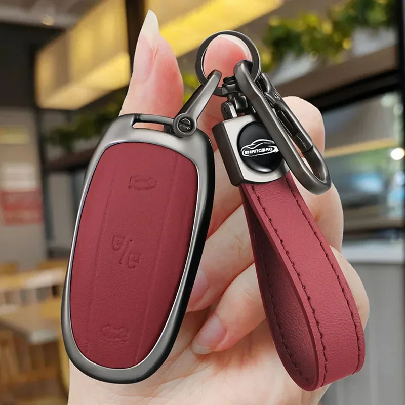 Zinc Alloy Leather For Tesla Model X 2016-2023 Car Key Fob Chain Ring Cover Case Keychain Holder Car Accessories
Zinc Alloy Leather For Tesla Model X 2016-2023 Car Key Fob Chain Ring Cover Case Keychain Holder Car Accessories