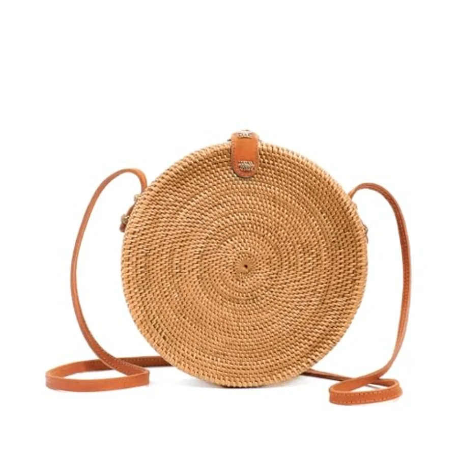 Novum Crafts Round Rattan Bag for Women - Handmade Ata Wicker Woven Purse - Circle, Square, Brown Straw Boho Bags Handmade, Ata
Novum Crafts Round Rattan Bag for Women - Handmade Ata Wicker Woven Purse - Circle, Square, Brown Straw Boho Bags Handmade, Ata