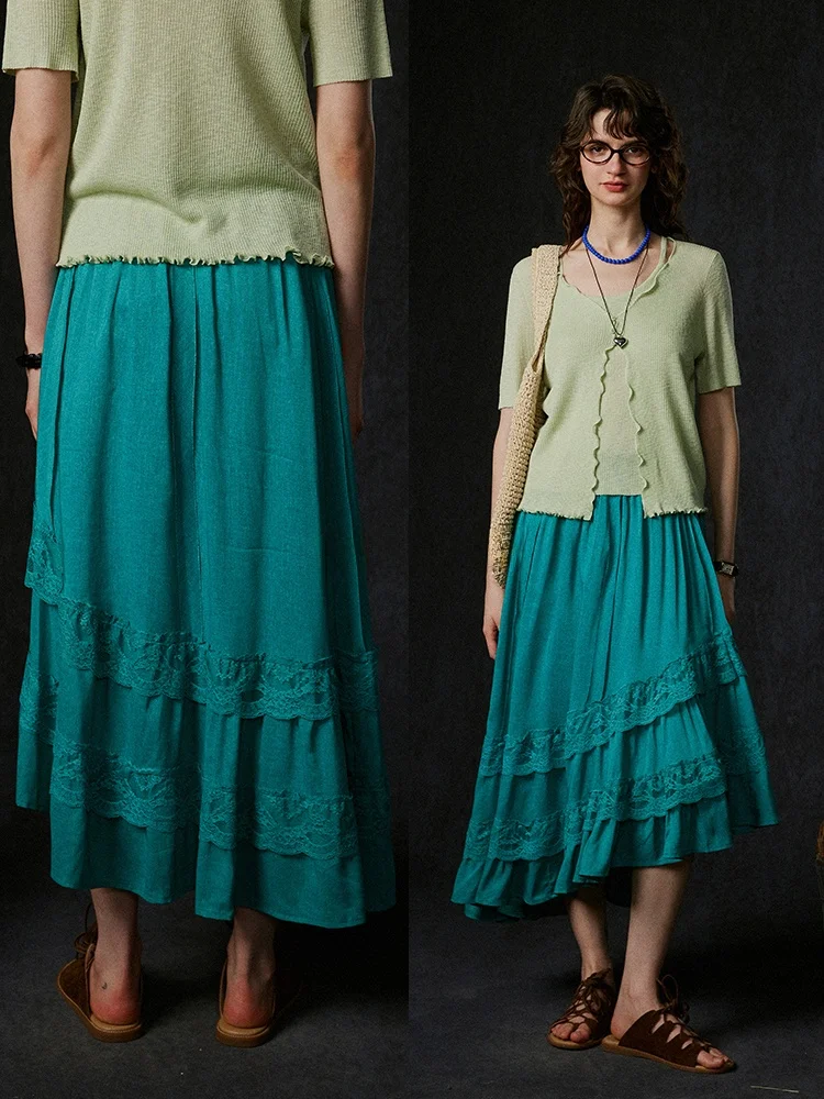 Юбка миди LITLECOT с асимметричным подолом и кружевными вставками для женщин, летняя новинка, юбка А-силуэта с завышенной талией
Юбка миди LITLECOT с асимметричным подолом и кружевными вставками для женщин, летняя новинка, юбка А-силуэта с завышенной талией