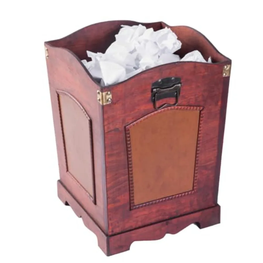 Antique Wooden Wastebasket Trash Can with Handle Decorative Solid Wood Trash Bin for Bathroom Office Bedroom or Living Room Vin
Antique Wooden Wastebasket Trash Can with Handle Decorative Solid Wood Trash Bin for Bathroom Office Bedroom or Living Room Vin