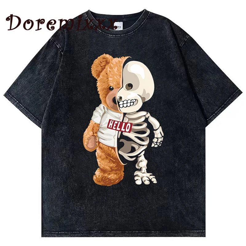 Cute Bear Hippie Graphic T Shirts Women Grunge Gothic Oversized Washed Tshirts Men Clothes Short Sleeve Tees Harajuku Tops
Cute Bear Hippie Graphic T Shirts Women Grunge Gothic Oversized Washed Tshirts Men Clothes Short Sleeve Tees Harajuku Tops
