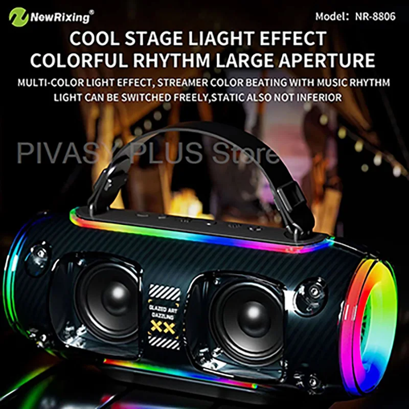 Прозрачный RGB Bluetooth-динамик, 30 Вт, двухканальные колонки, аккумулятор 5000 мАч, звуковая коробка для дома, КТВ, вечеринки, развлечений на открытом воздухе
Прозрачный RGB Bluetooth-динамик, 30 Вт, двухканальные колонки, аккумулятор 5000 мАч, звуковая коробка для дома, КТВ, вечеринки, развлечений на открытом воздухе