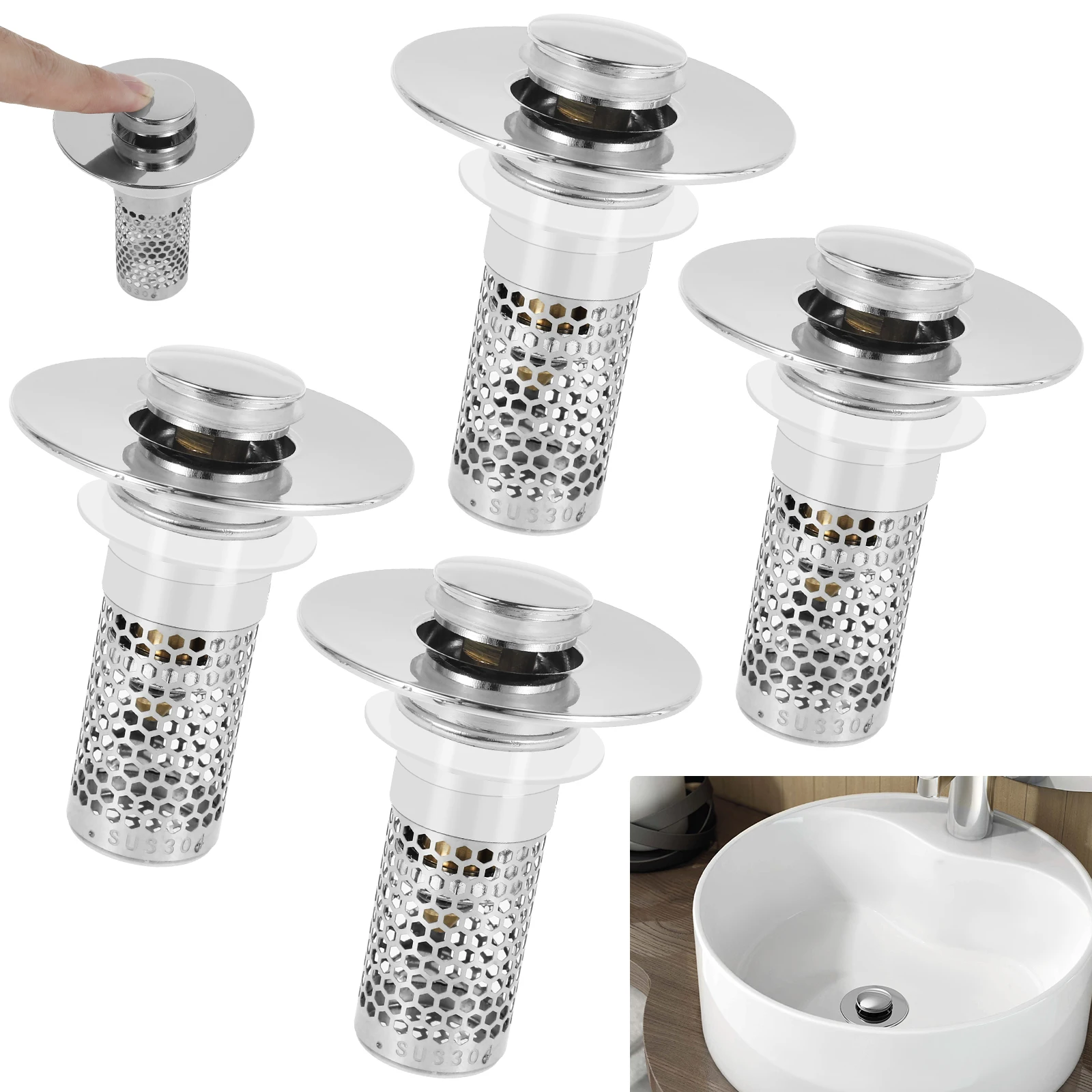 2.3cm Sink Strainer Stainless Steel Mesh Drain Hole Filter Food Slag Trap Cleaner Bathroom Hair Catcher Bathroom Accessories
2.3cm Sink Strainer Stainless Steel Mesh Drain Hole Filter Food Slag Trap Cleaner Bathroom Hair Catcher Bathroom Accessories