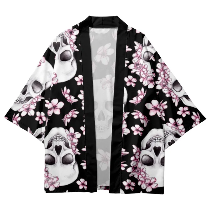 2023 Summer Flowers Skeleton Print Shirts Traditional Kimono Men Women Japanese Yukata Fashion Cardigan Cosplay Haori Clothing
2023 Summer Flowers Skeleton Print Shirts Traditional Kimono Men Women Japanese Yukata Fashion Cardigan Cosplay Haori Clothing