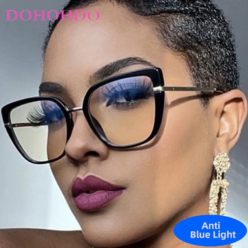 Trendy Luxury Brand Designer Retro Metal Cat Eye Eyeglasses Men Women Computer TR90 Anti Blue Light Glasses For Reading Lentes
Trendy Luxury Brand Designer Retro Metal Cat Eye Eyeglasses Men Women Computer TR90 Anti Blue Light Glasses For Reading Lentes