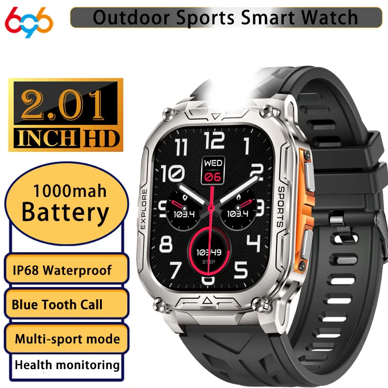 2.01" HD Screen Outdoor Sport Smart Watch 1000Mah Battery Blue Tooth Call Health Waterproof LED Flashlight Music Smartwatch
2.01" HD Screen Outdoor Sport Smart Watch 1000Mah Battery Blue Tooth Call Health Waterproof LED Flashlight Music Smartwatch