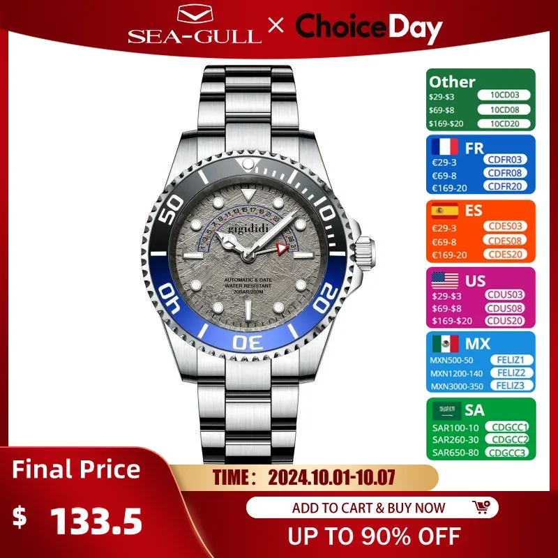 2023 New Men Mechanical Watch 20Bar Sapphire Crystal Dive Wristwatch Clock Man Luxury Automatic Watch for Men reloj hombre
2023 New Men Mechanical Watch 20Bar Sapphire Crystal Dive Wristwatch Clock Man Luxury Automatic Watch for Men reloj hombre