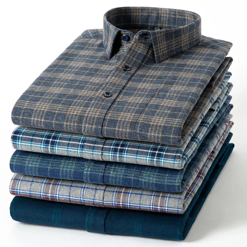 Hight quality 100%cotton brushed long sleeve shirts for men slim fit casual plain shirt soft plaid designer vintage clothes
Hight quality 100%cotton brushed long sleeve shirts for men slim fit casual plain shirt soft plaid designer vintage clothes