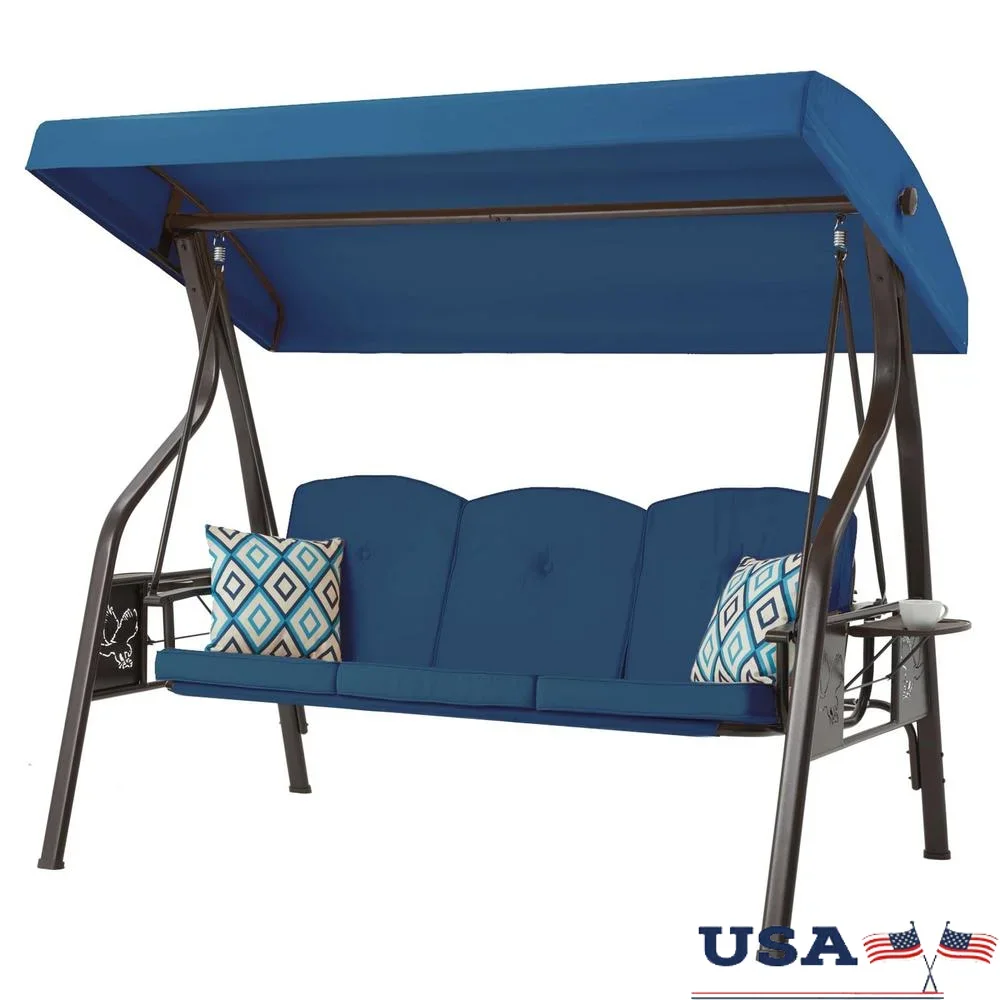 3-Seat Patio Swing with Canopy Heavy Duty Metal Frame Outdoor Porch Bed Cushioned Non-Slip Comfortable Adult Yard Swing
3-Seat Patio Swing with Canopy Heavy Duty Metal Frame Outdoor Porch Bed Cushioned Non-Slip Comfortable Adult Yard Swing