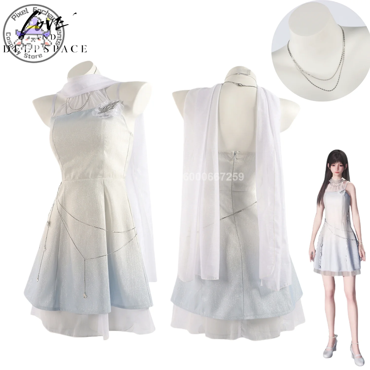 Fashion Game Love and Deepspace Cosplay Costume Popular Role Playing White Dress for Women Comic Con Party Clothes Halloween
Fashion Game Love and Deepspace Cosplay Costume Popular Role Playing White Dress for Women Comic Con Party Clothes Halloween